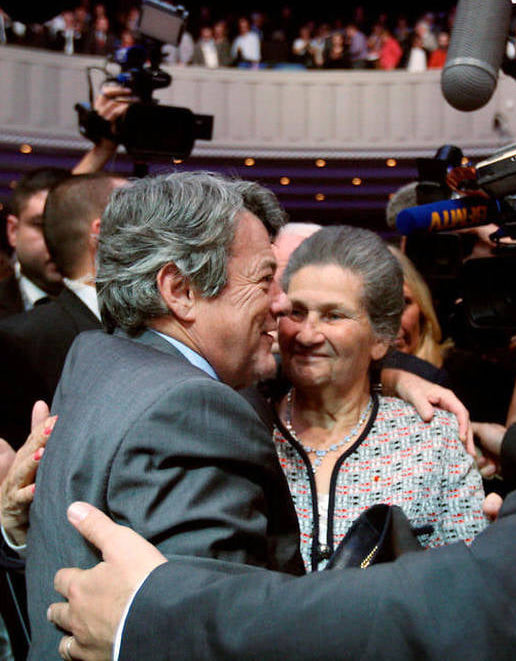 Simone Veil et Jean-Louis Borloo lors d'un congrès de l'UDI