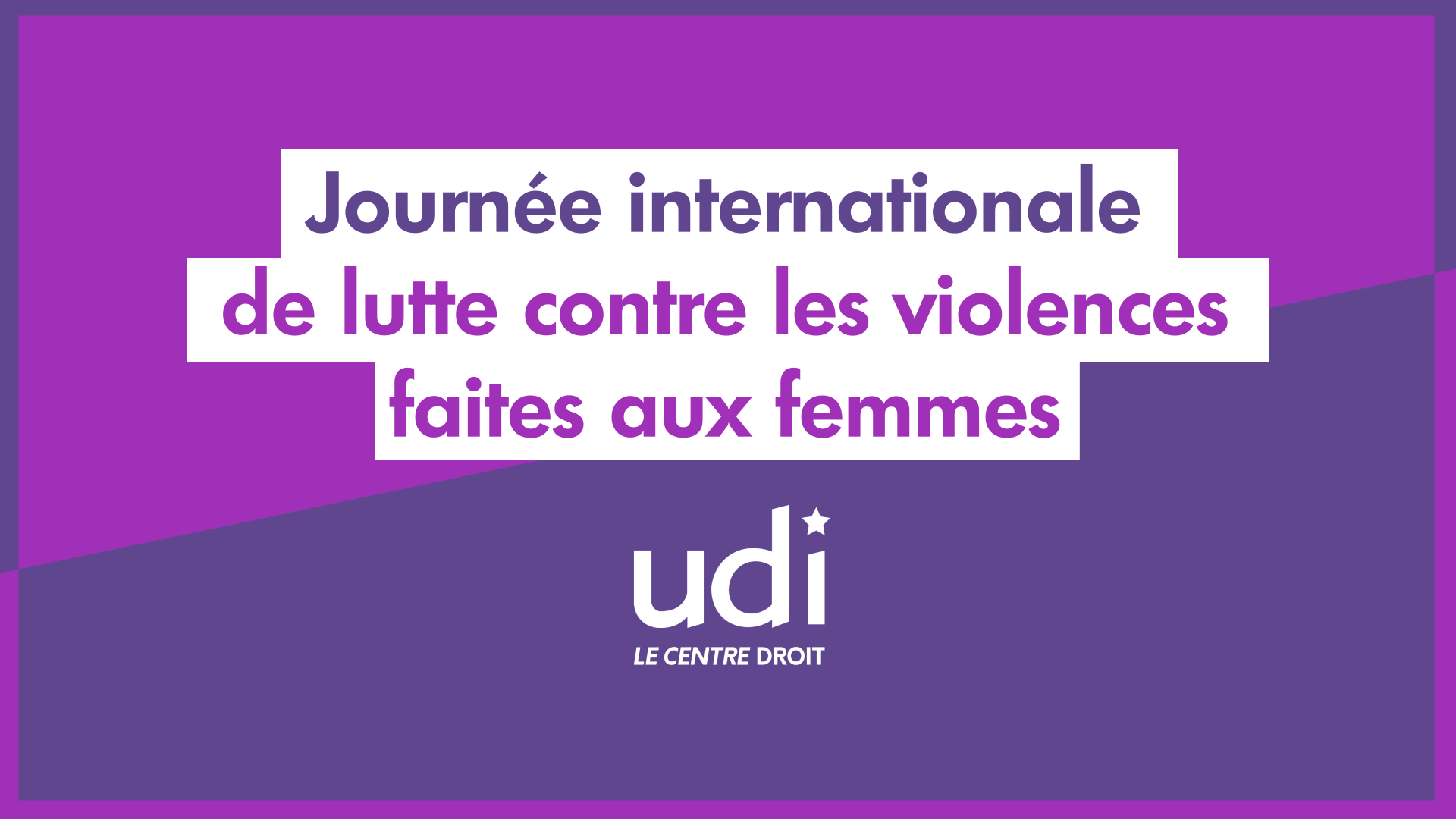Pour en finir avec les violences sexuelles et sexistes : l’engagement de l’UDI