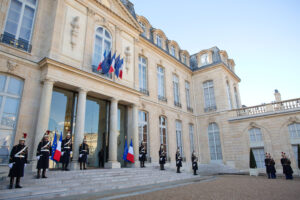 Elysee Palace, official residence of the President of the French Republic, Rue du Faubourg Saint-Honore, Paris, France