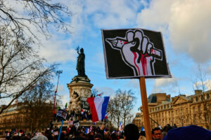 France, Paris, 11 january 2015 March for Charlie Hebdo, Republique square